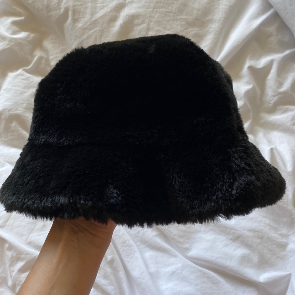 Fuzzy bucket hat